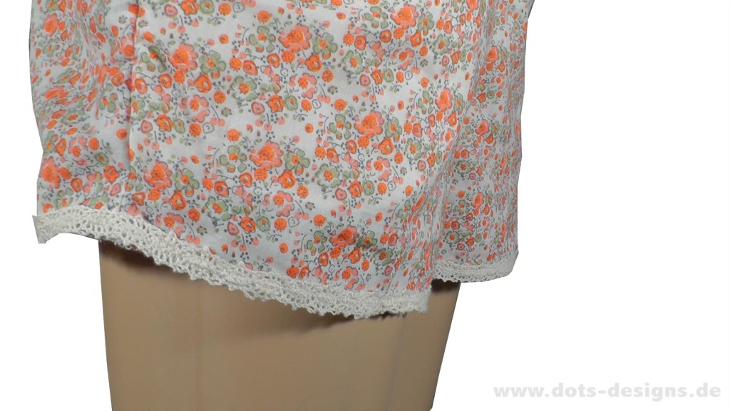 Baumwollstoff Shorts mit Borte